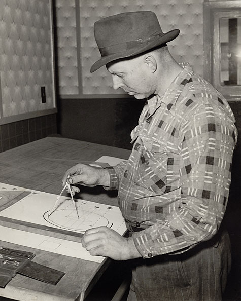 Willard C. Kelsey At The Drawing Board